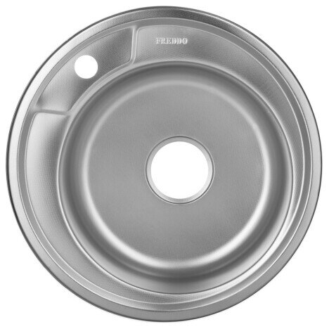 Chiuveta rotunda pentru bucatarie Freddo ERT-SN 8000, Inox, 49x49cm