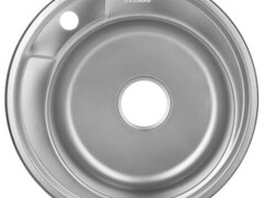 Chiuveta rotunda pentru bucatarie Freddo ERT-SN 8000, Inox, 49x49cm